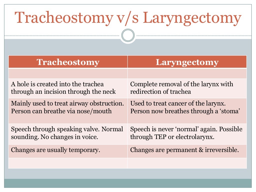 The laryngectomy patient
