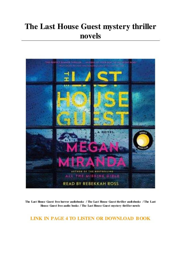 The Last House Guest mystery thriller novels