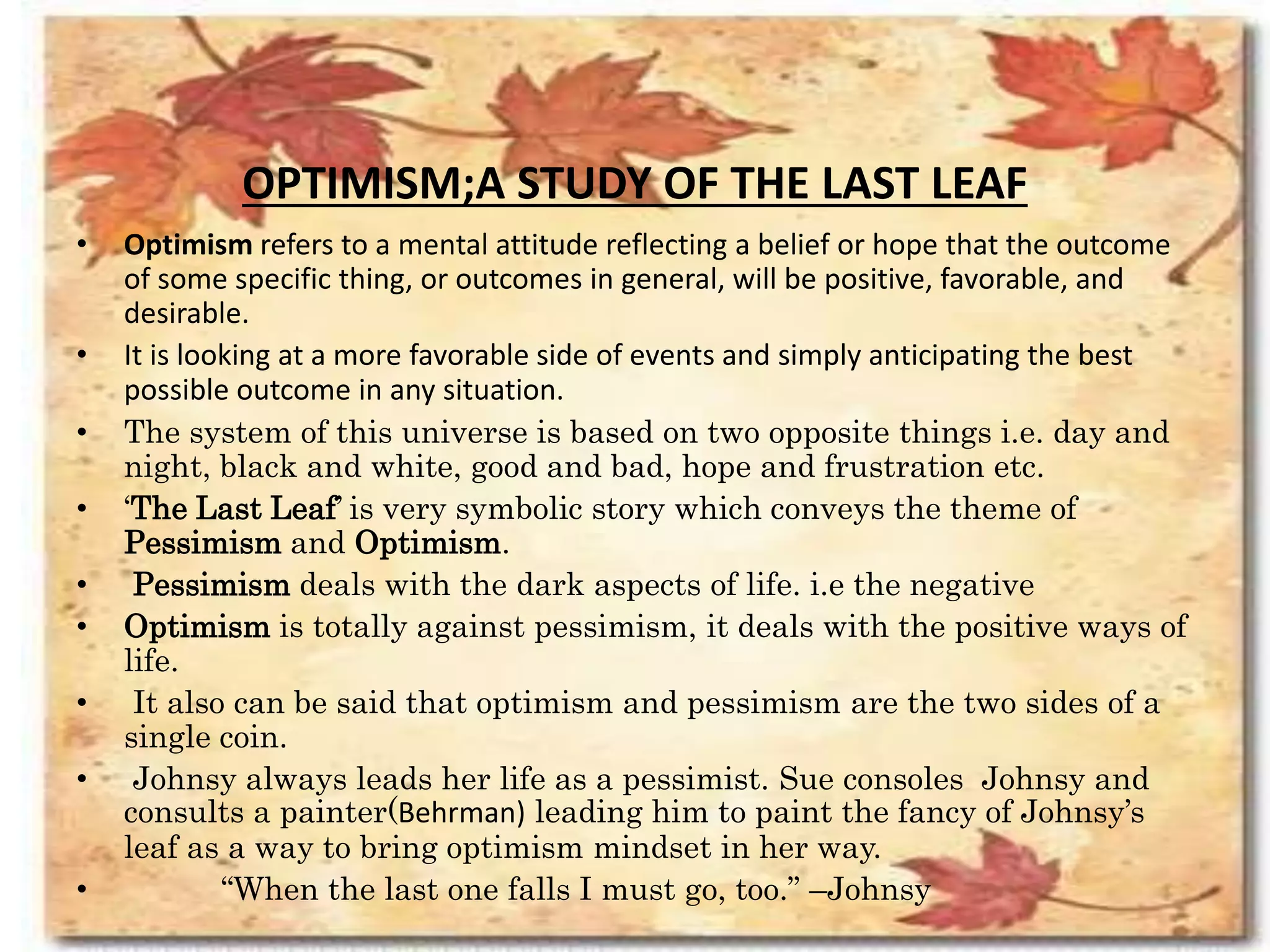 The last leaf | PPTX