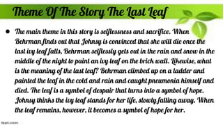 synopsis of the last leaf by o henry