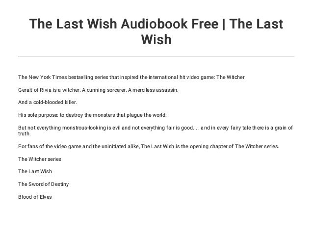 the last wish witcher audiobook kopermimarlik