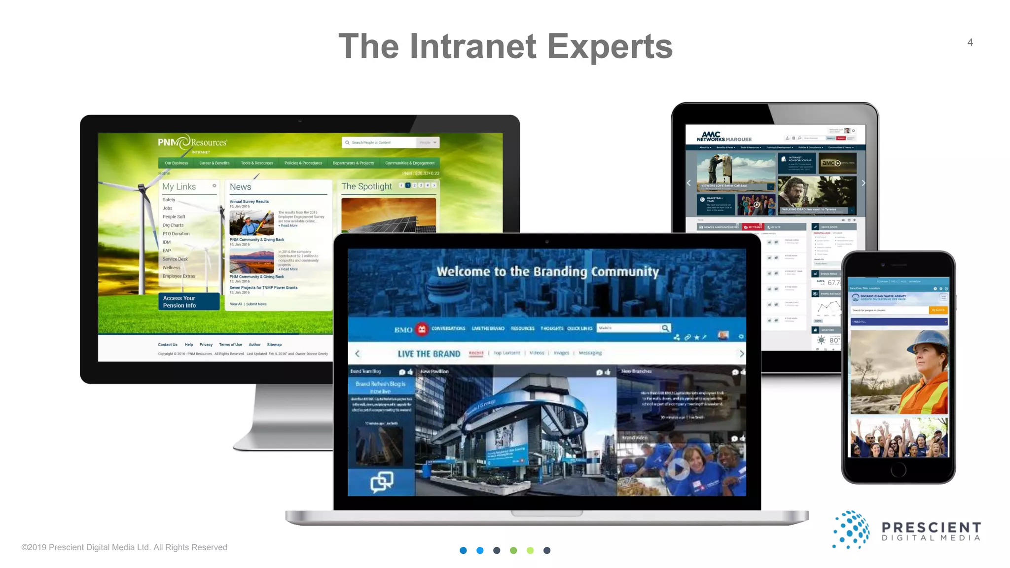 ©2019 Prescient Digital Media Ltd. All Rights Reserved 4
4
The Intranet Experts
 