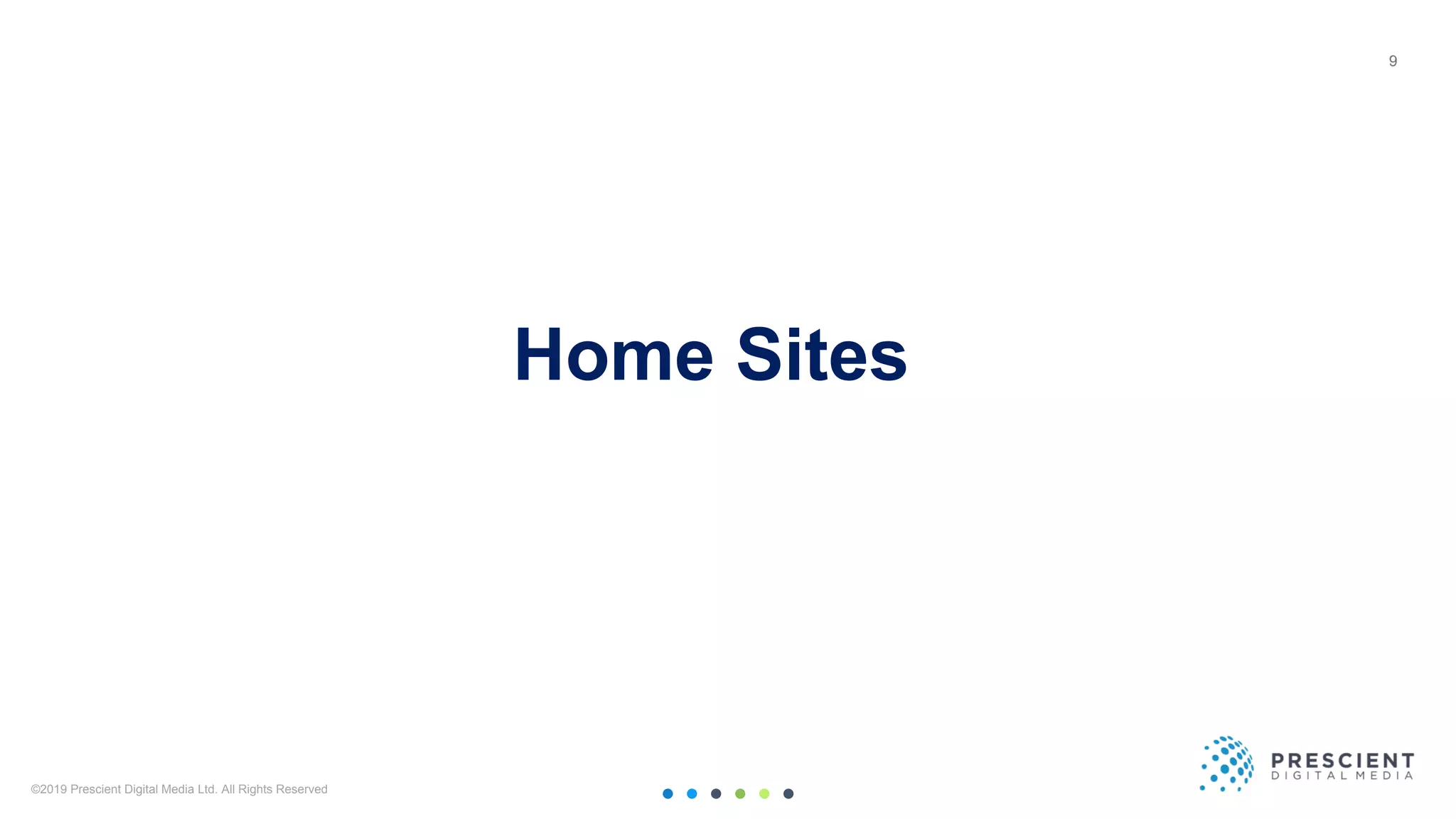 ©2019 Prescient Digital Media Ltd. All Rights Reserved 9
9
Home Sites
 