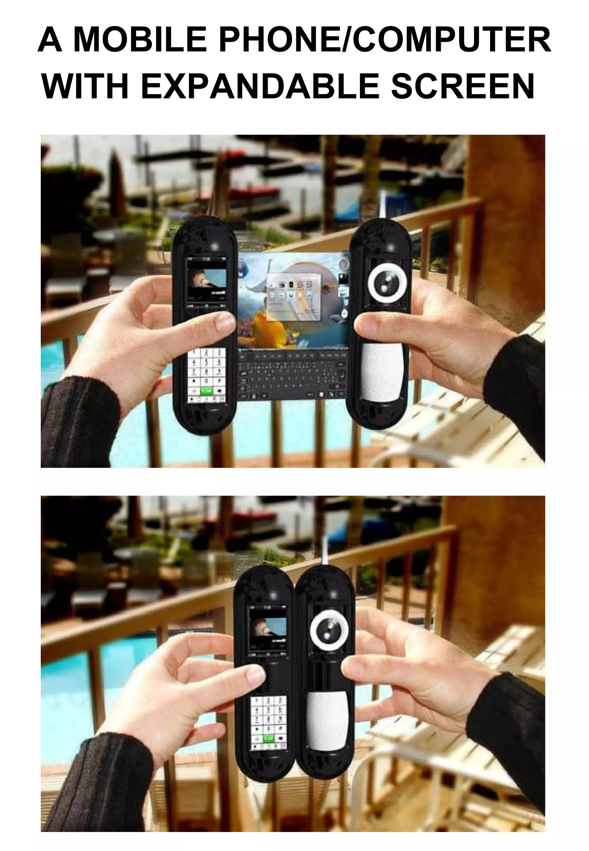 A MOBILE PHONE/COMPUTER WITH EXPANDABLE SCREEN