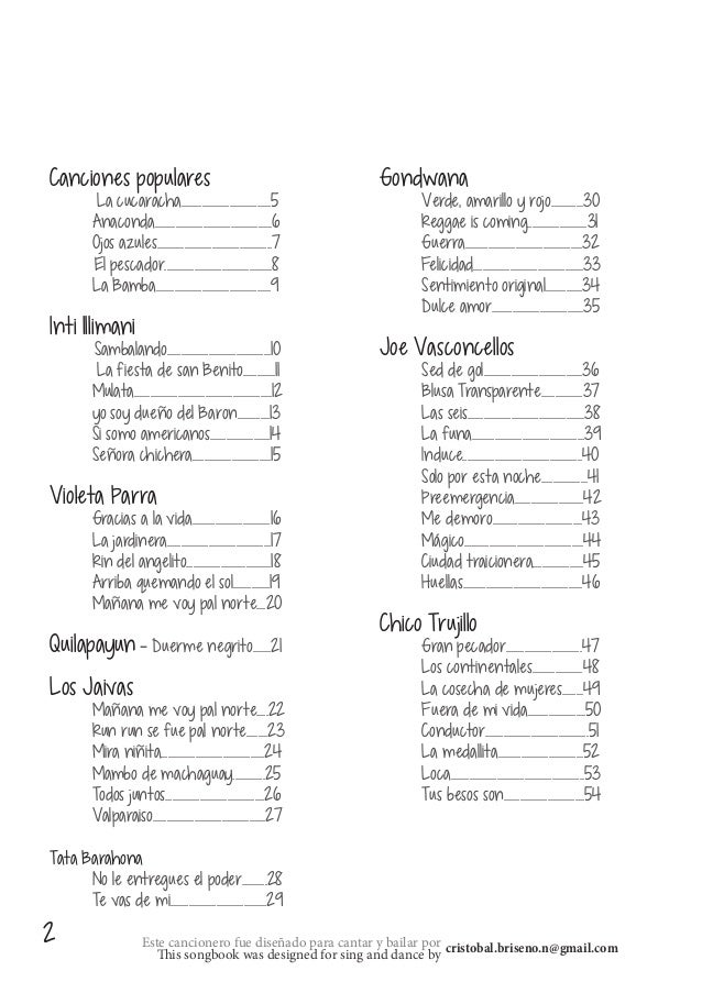 The Latin Cancionero