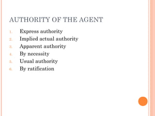 The law of agency | PPT