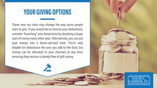 Charitable Giving Under the New Tax Law