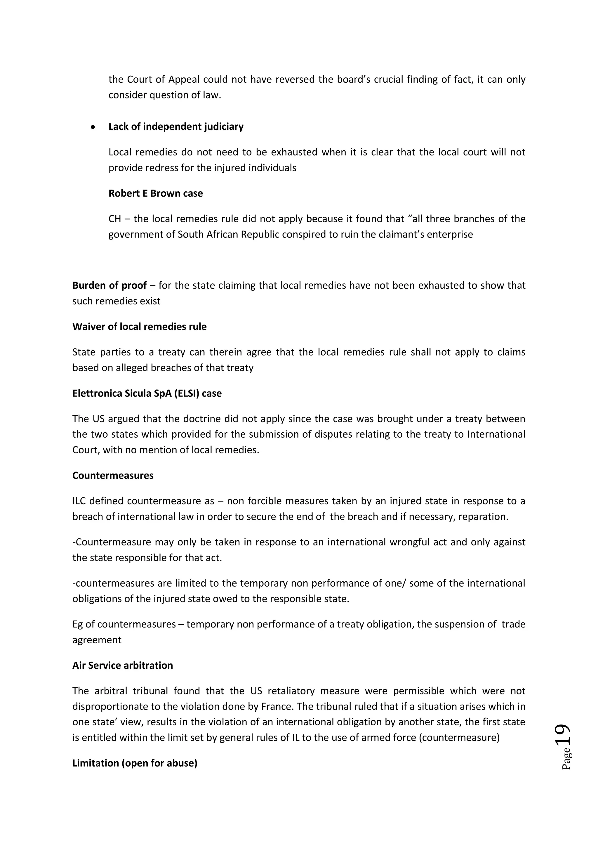 The law of state responsibility - international law | DOCX