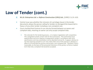 Issue Tender The Law of Tendering | PDF
