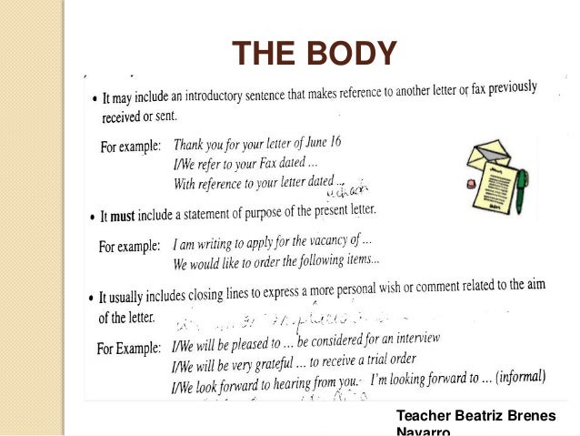 how to lay out a letter