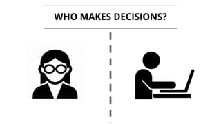 WHO MAKES DECISIONS?
 