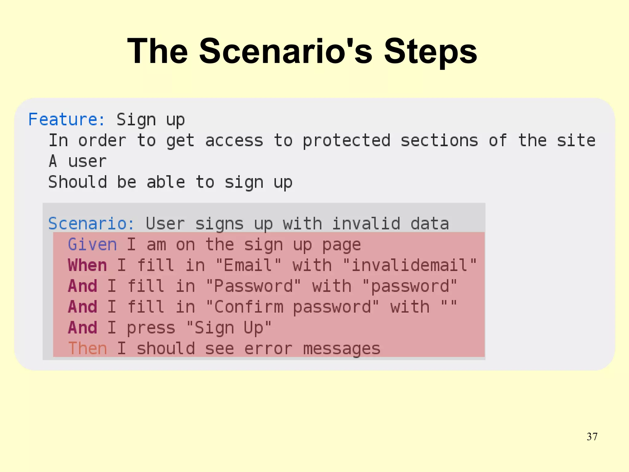 The Scenario's Steps




                       37
 