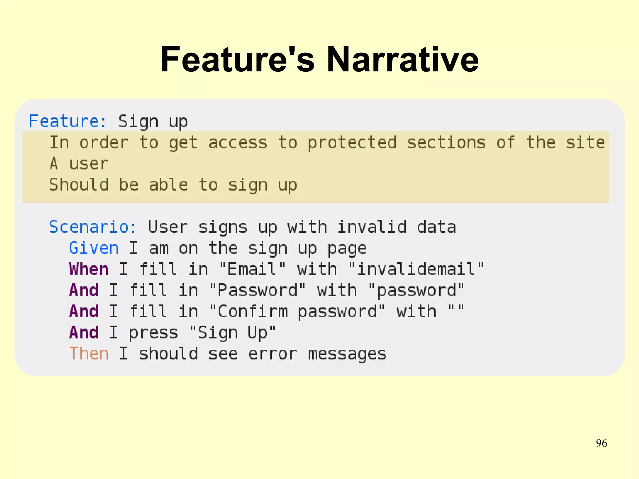 Feature's Narrative




                      96
 