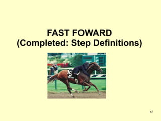 FAST FOWARD
(Completed: Step Definitions)




                                65
 