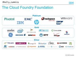 © 2014 IBM Corporation 
@holly_cummins 
The Cloud Foundry Foundation 
 