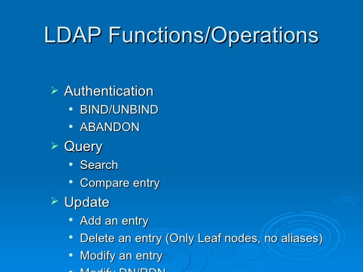 The Ldap Protocol
