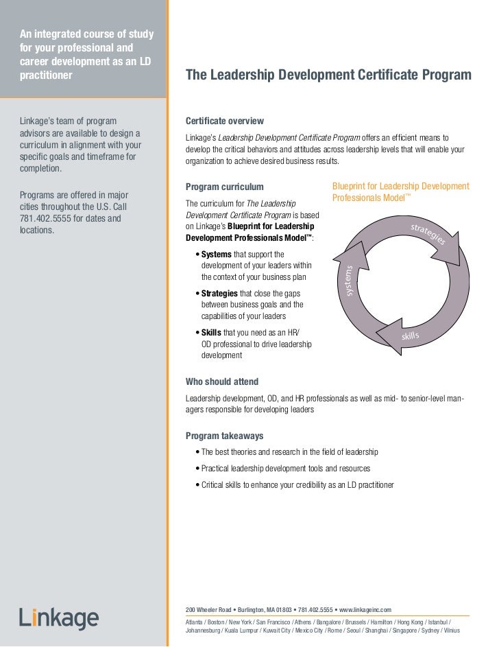 The Leadership Development Certificate Program