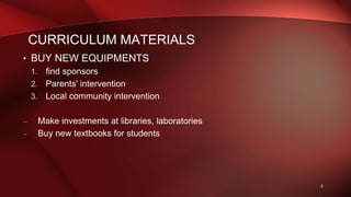 CURRICULUM MATERIALS
5
 