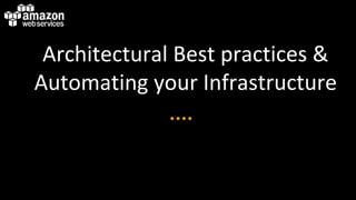 Architectural Best practices &
Automating your Infrastructure
 