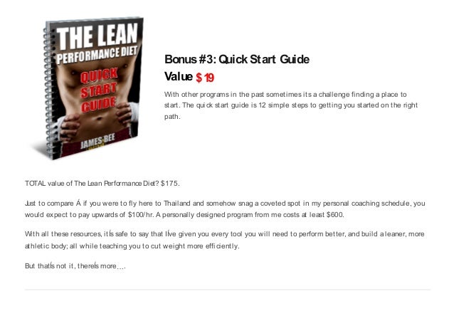 The Lean Performance Diet: 8 Week Cutting Guide