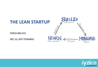 THE LEAN STARTUP
İYZİCO BBS #72
DEC 13, 2017 İSTANBUL
 