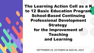 Enhancing K to 12 Education through Learning Action Cells for ...