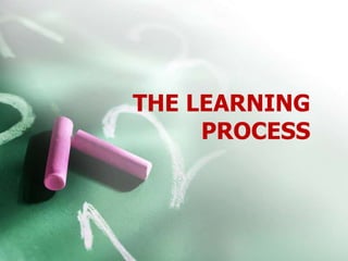 THE LEARNING
     PROCESS
 