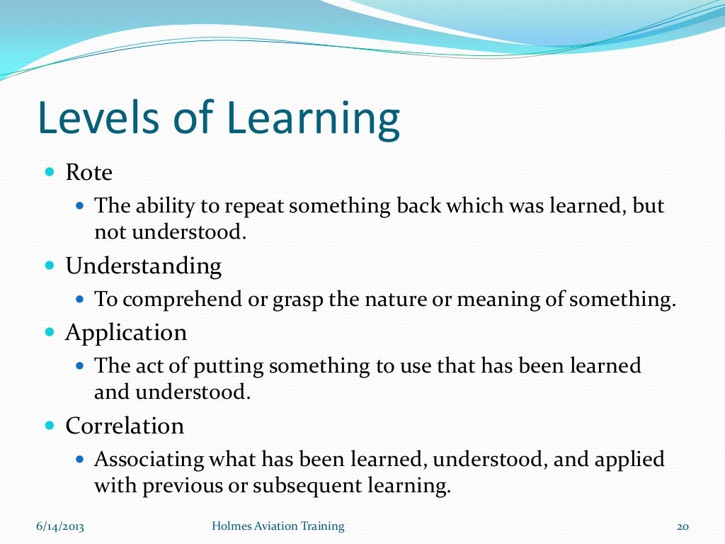 The learning process- Fundamentals of Instruction