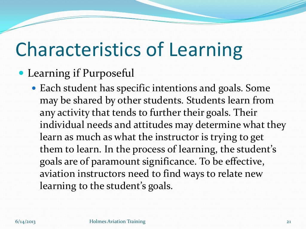 The learning process- Fundamentals of Instruction