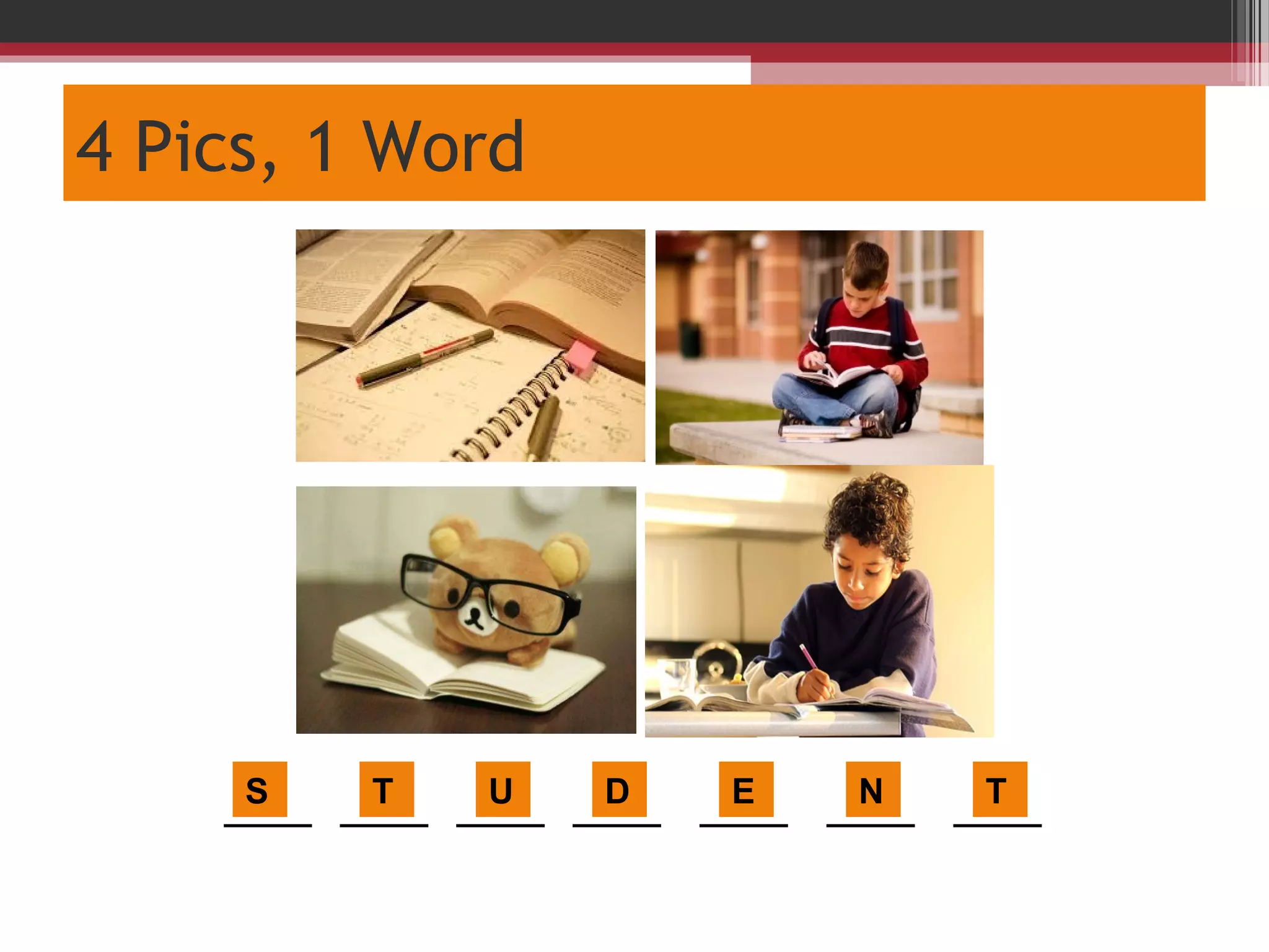 4 Pics, 1 Word
T_____ _____ _____ _____ _____ _____ _____
S U ND TE
 