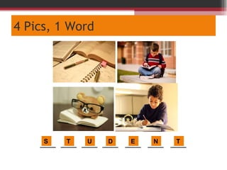 4 Pics, 1 Word
T_____ _____ _____ _____ _____ _____ _____
S U ND TE
 