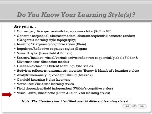 Visual learning style essay