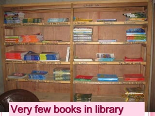Very few books in library

 