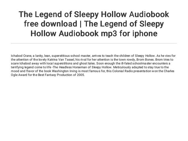 the legend of sleepy hollow audio the legend of sleepy hollow audio