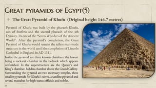 The legend of the ancient egyptian pyramids | PPTX