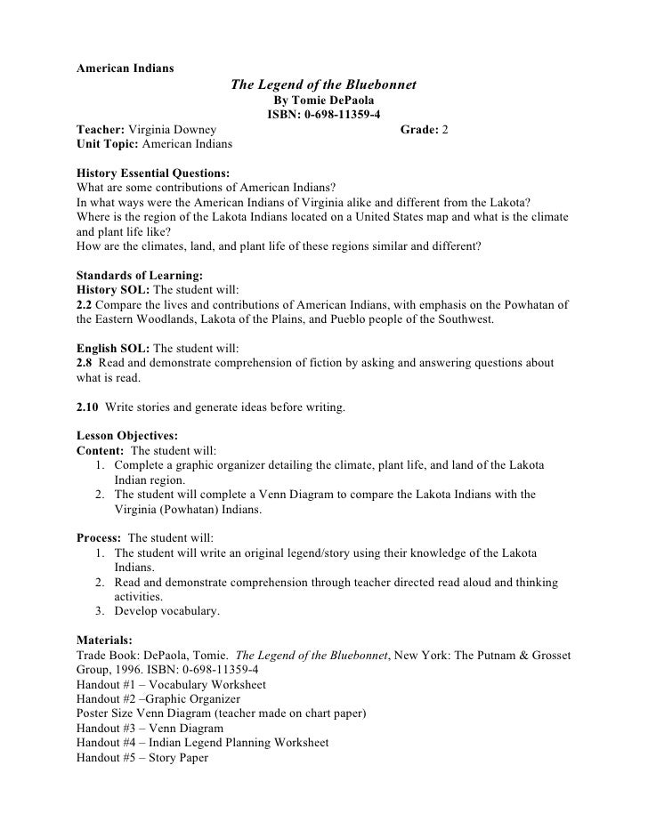 The Legend Of The Bluebonnet