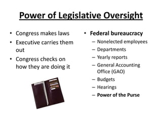 Power of Legislative Oversight