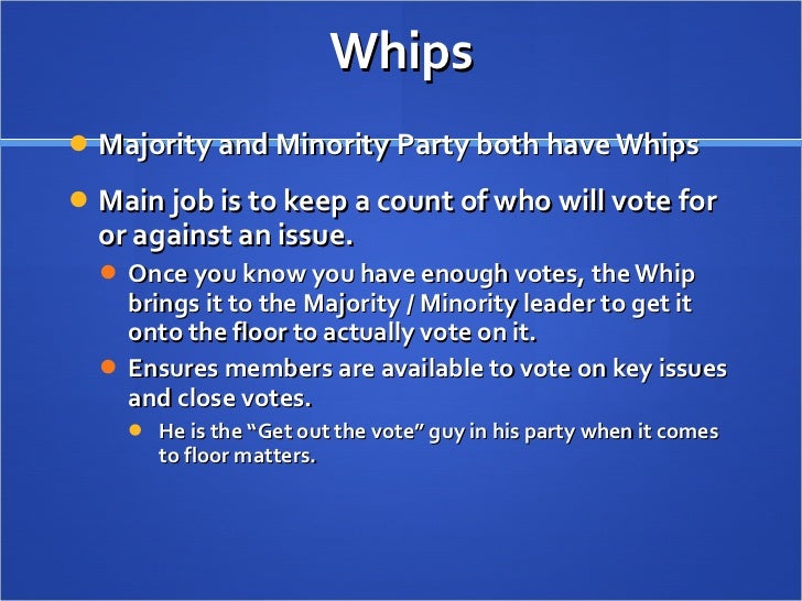 The legislative branch