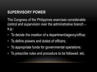 The Legislative Department