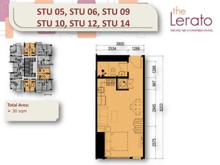 STU 05, STU 06, STU 09
STU 10, STU 12, STU 14
Total Area:
 30 sqm
 