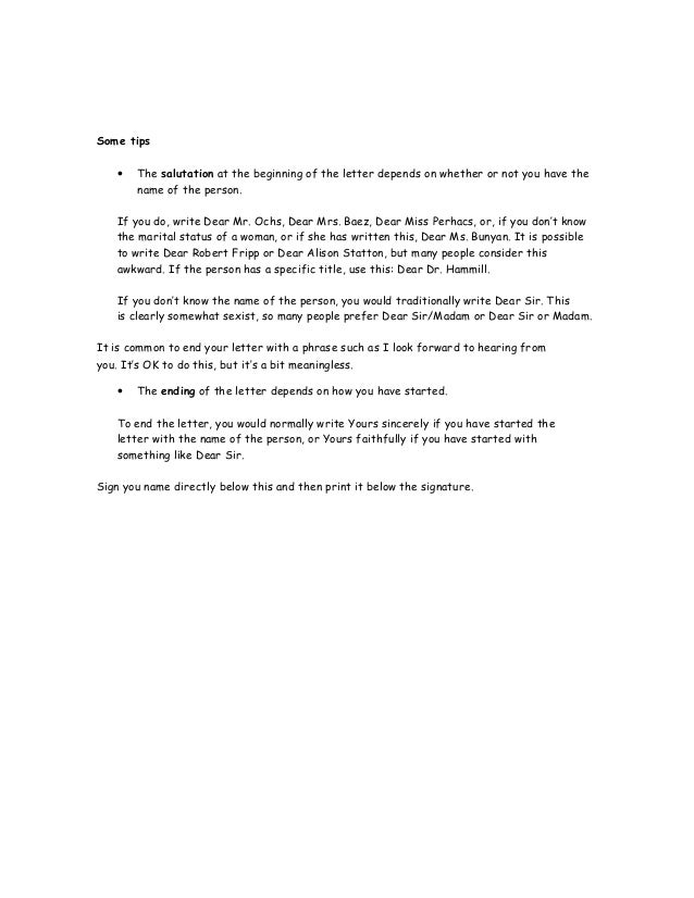 The Letter Of Application