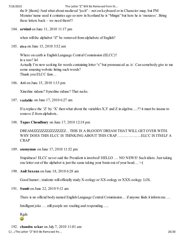 The Letter Z Will Be Removed From The English Alphabet
