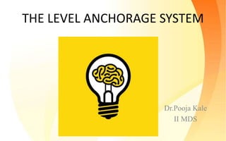 THE LEVEL ANCHORAGE SYSTEM
Dr.Pooja Kale
II MDS
 