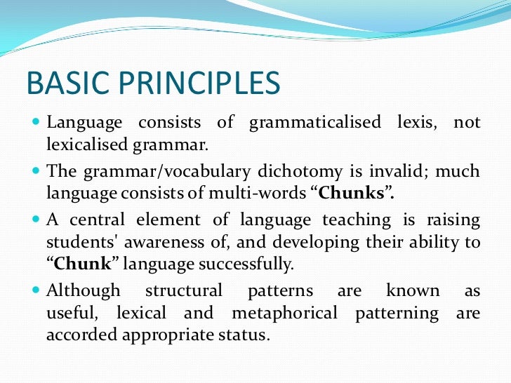 The Lexical Approach