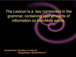 The lexicon | PPTX