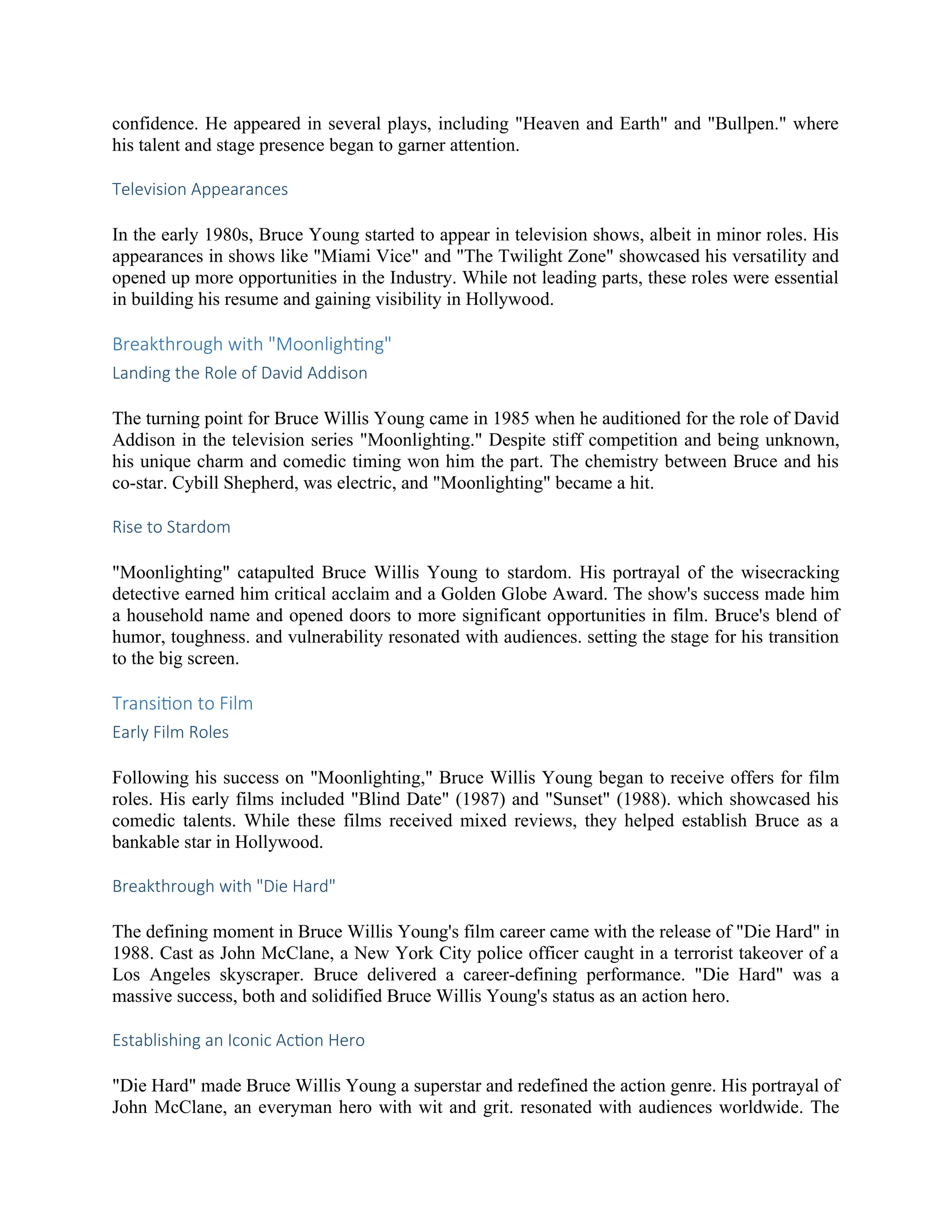 The Life and Times of Bruce Willis Young: A Journey Through His Early ...