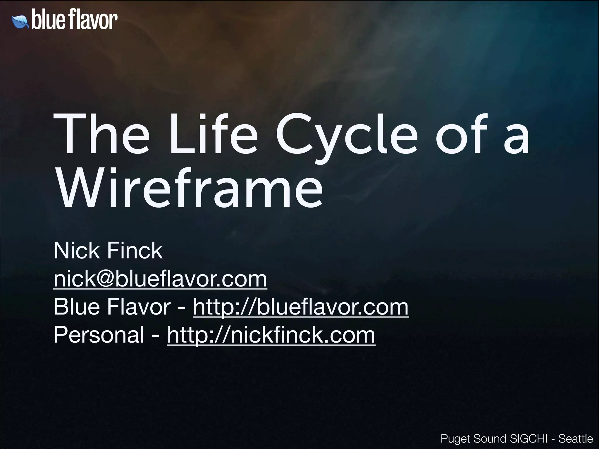 The Life Cycle of a Wireframe 