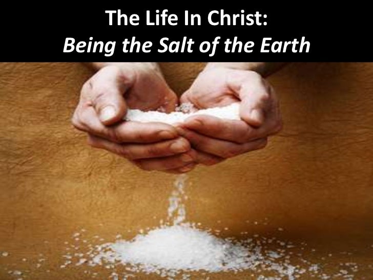 The Life in Christ Salt of the earth