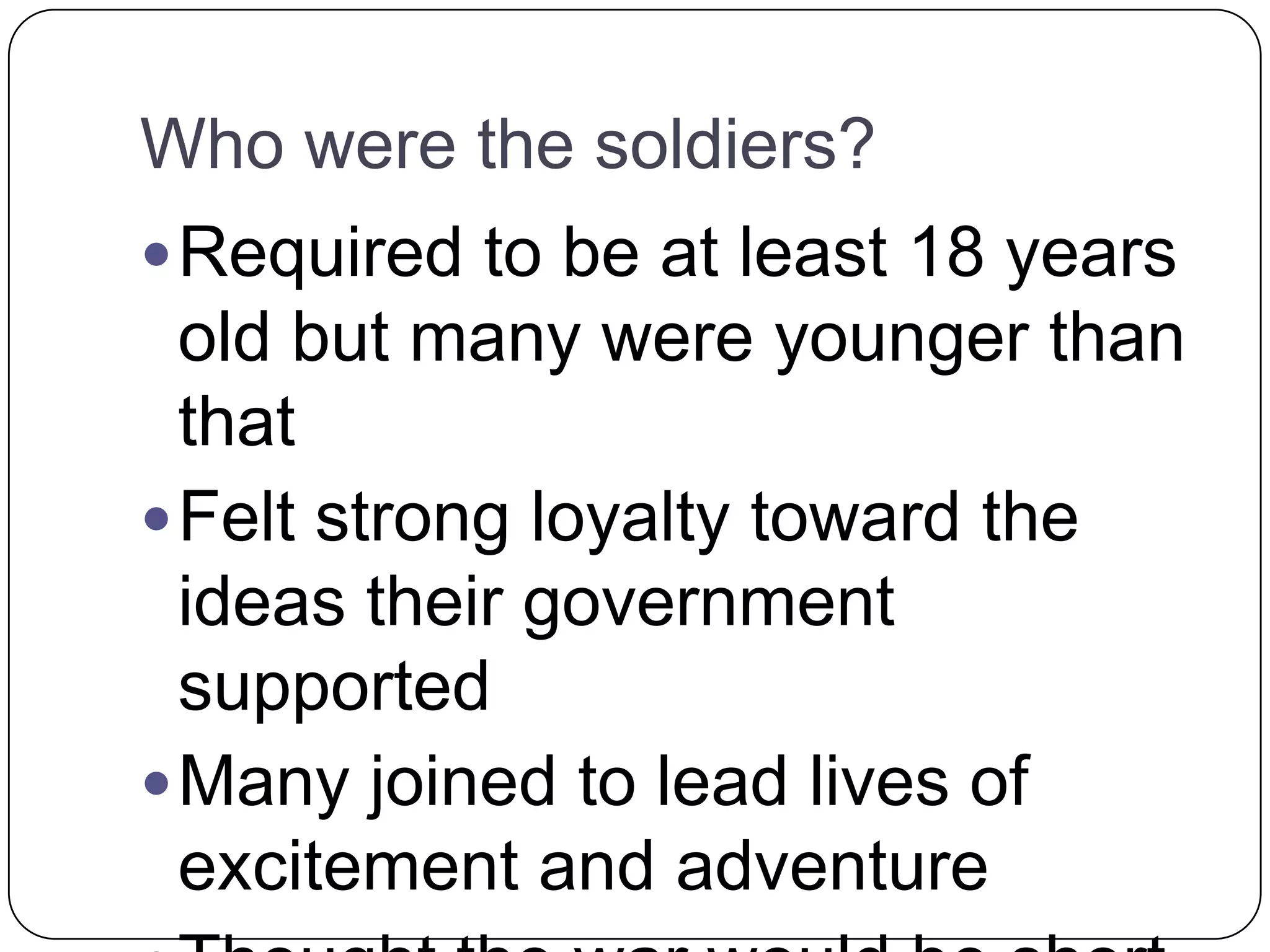 The life of civil war soldier | PPT