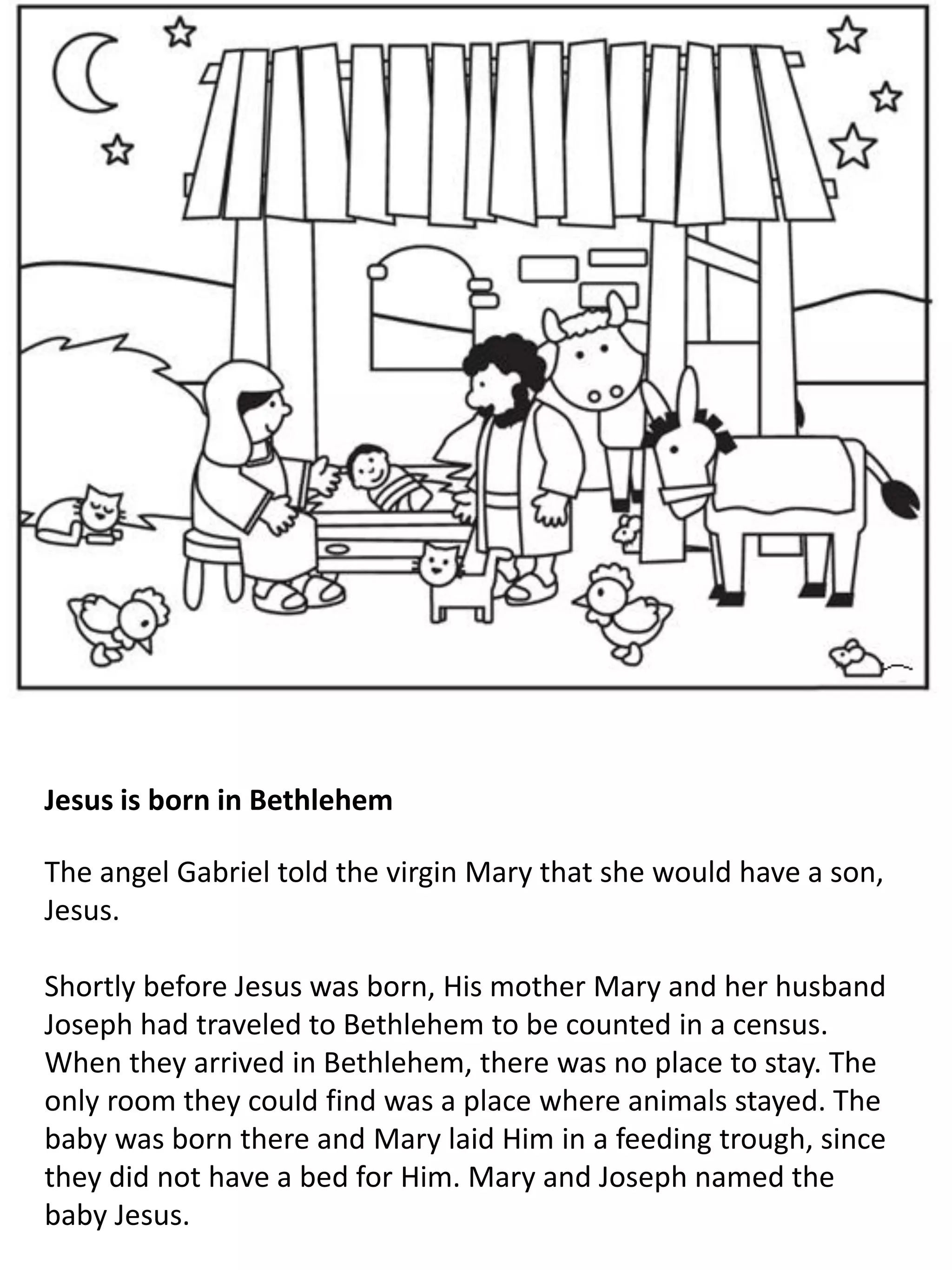 The Life of Jesus for Children: Coloring Book | PDF